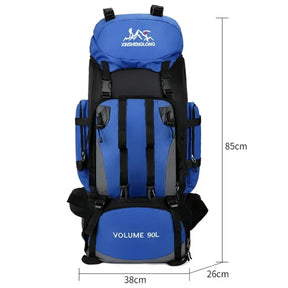 Mochila para Acampamento e Trekking Casualle Outdoor - 90 litros + Brinde Capa Impermeável