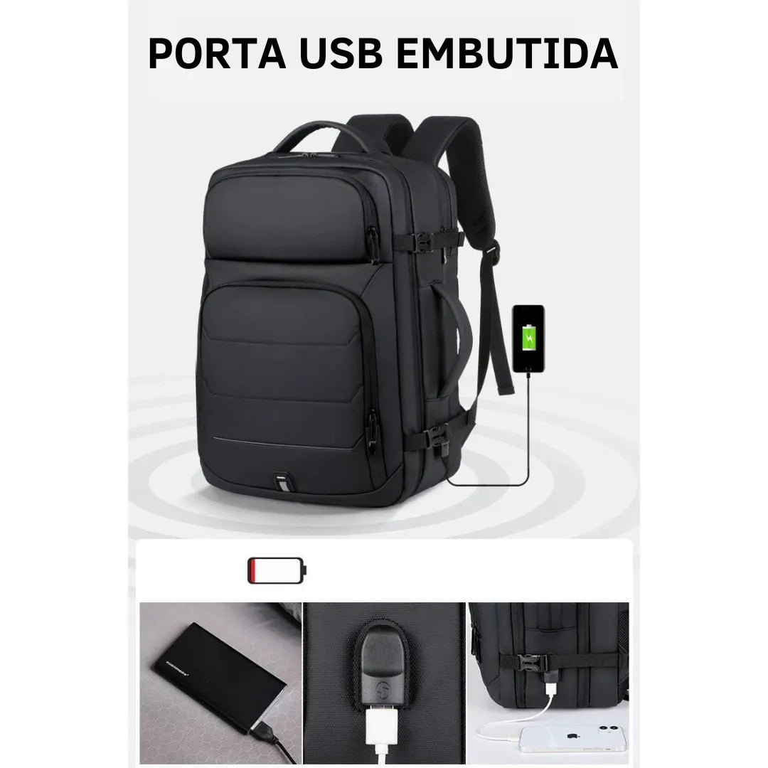 Mochila Expansível Impermeável 50 litros - Casualle Business