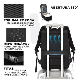 Mochila Executiva EasyTravel | Expansível e Impermeável