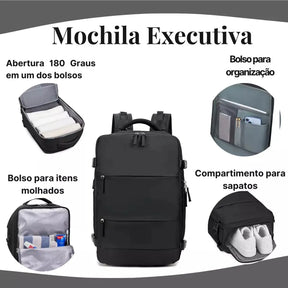 Mochila Executiva EasyTravel | Expansível e Impermeável